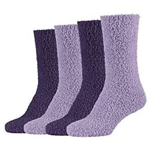 Camano 1103482000 - dames sustainable cosy knuffelsokken 4 paar, mulberry paars, maat 39/42, Mulberry Purple, 39 EU