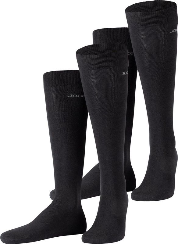 JOOP! Kniekousen Premium Essentials - Zwart - 2 Paar