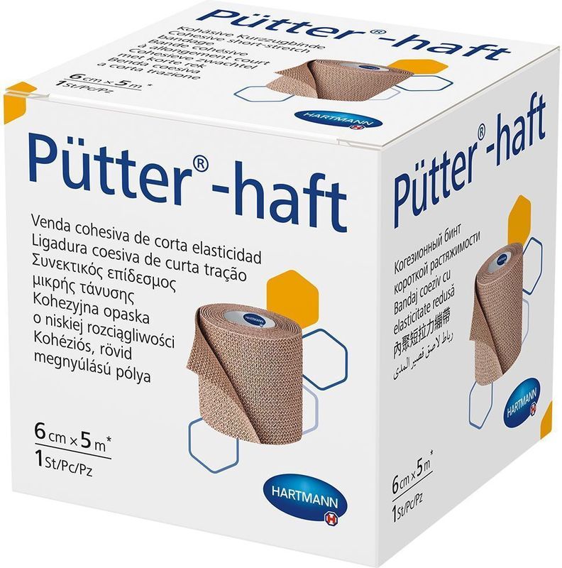 Putter - Cohesieve Latexvrije Windel - Kleur: Huidskleur - 6cm x 5m - 1 Stuk