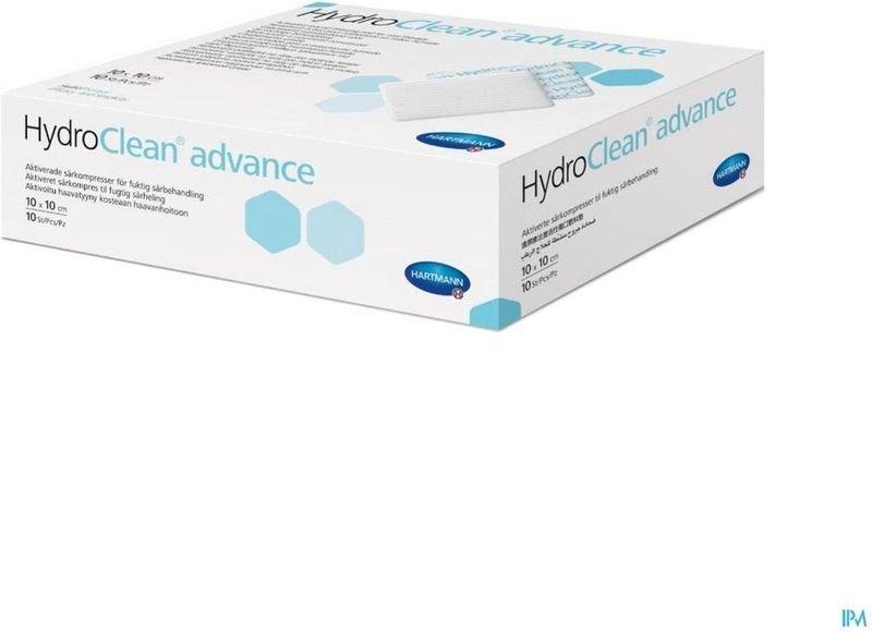 HydroClean Advance - Absorberend Verband - 10 x 10 cm - 10 Stuks
