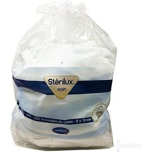 Hartmann Sterillux Verzorging, katoen, rechthoekig, 8 x 10 cm, 200 stuks