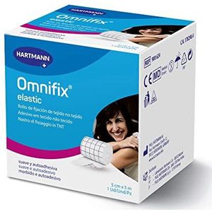Omnifix Elastic: huidvriendelijk plakband voor volledige afdekking en fixatie van bandages; 5 x 5 cm