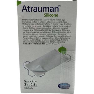 Atrauman Silicone wondcontactlaag steriel 5x7cm 5 stuks
