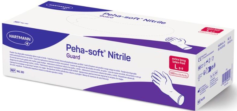 Peha-Soft - Nitril Guard - Wegwerphandschoenen - Blauw - Latex- en Poedervrij