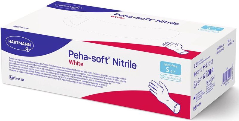 Peha Soft - Wegwerphandschoenen - Wit - Nitril - 200 Stuks