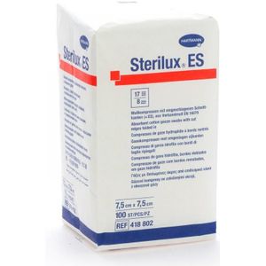 Sterilux Es 7,5x7,5cm 8l.nst. 100 P/s