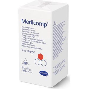 Medicomp - Non-Woven Gaaskompressen - 10 x 20 cm - Niet Steriel - 100 Stuks