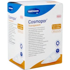 Cosmopor - Transparant Eilandpleister - Wondverband - Steriel - 5 x 7,2 cm - 50 stuks
