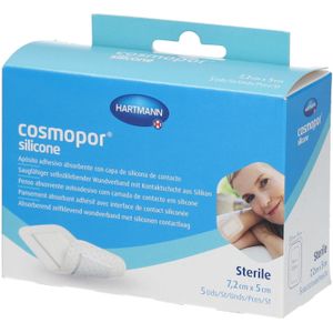 Dermaplast Silicone Zelfklevend Wondverband 7,2 x 5 cm 5 stuks