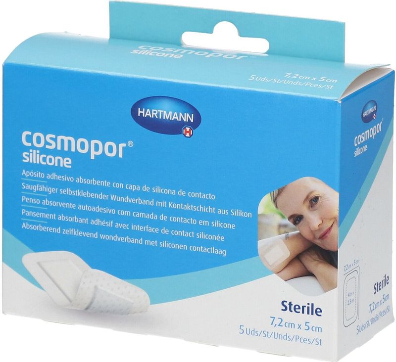 Dermaplast Silicone Zelfklevend Wondverband 7,2 x 5 cm 5 stuks