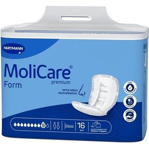 MoliCare Premium Form 9 drops, voor zeer zware incontinentie: maximale betrouwbaarheid, extra bescherming tegen lekken en discretie voor vrouwen en mannen, 16 stuks