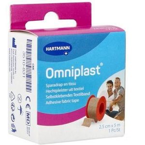 Omniplast - Fixatiepleister - 2,5cmx5m - Textielweefsel