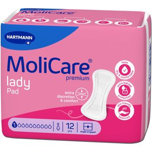 Molicare - Premium Lady Pad 1 Druppel - Incontinentieproduct - 181 ml Absorptie - 14 stuks
