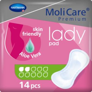 Molicare - Premium Lady Pad - 2 Druppels - 331 ml Absorptie - 14 stuks