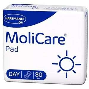 MoliCare Pad Day: Anatomisch gevormde incontinentie-inzetstukken ter bescherming bij lichte zwakte van de blaas, 30 stuks