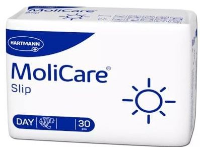 MoliCare Slip Day: incontinentieslip voor vrouwen en mannen bij ernstige urine- en fecale incontinentie, maat M (80-120), 30 stuks