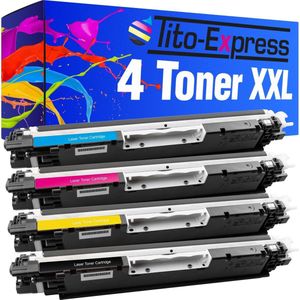 Tito-Express 4x toner cartridge alternatief voor HP CE310A-CE313A Laserjet Pro CP1027 CP1028 CP1025 COLOR