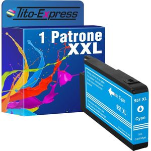 PlatinumSerie 1x inkt cartridge alternatief voor HP 951XL 951 Cyan