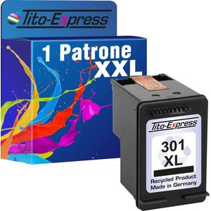 PlatinumSerie® 1 Cartridge/Patronen compatibel voor HP 301 XL Black met chip zodat de vulstand weer gaat