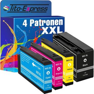 Tito-Express 4x inkt cartridge alternatief voor HP 953 XL HP953 HP 8715 8710 7740WF 8725 8210 8720 8730 7720 8218 8740 7730