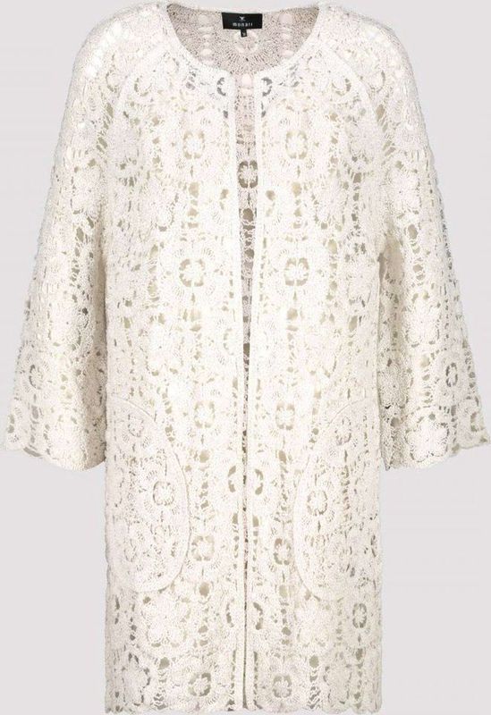 Monari - Gebreide Trui - Wit - Katoen