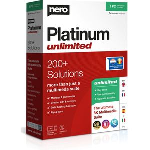 Nero - Platinum Unlimited - Software - Download - Nederlandstalig - 200+ Functies
