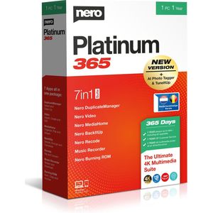 Nero - Platinum 365 - Digitale Licentie - 1 gebruiker - 1 jaar - Multitalent