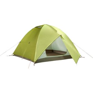 Vaude Campo Grande 3-4P Extra grote tent voor drie tot vier personen, met twee apsissen, uniseks, volwassenen, groen