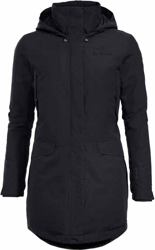 VAUDE Skomer Wollen Parka Dames, zwart Maat EU 36