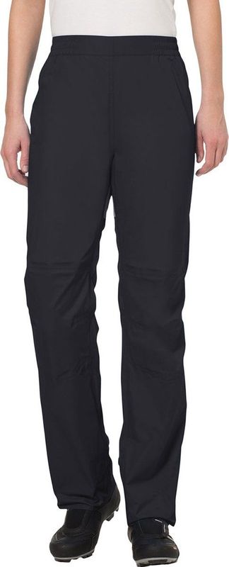 VAUDE - Women's Drop Pants II - Regenbroek - Zwart - Waterdicht, Winddicht, Ademend