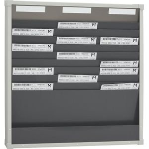 EICHNER Sorteerbordsysteem voor kaarten, 10 vakken, hoogte 750 mm, met 3 rijen