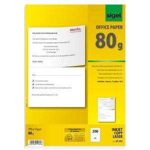 SIGEL LP202 Speciaal Microgeperforeerd multifunctioneel kantoorpapier, wit, A5/A4, 80gsm, 100 A4-vellen gelijk aan 200 A5 vellen