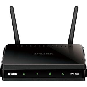 D-Link DAP-1360 Wi-Fi N-repeater 300 Mbps - Open Source Linux - 802.11 b/g/n - 1 LAN-poort 10/100 Mbps - 7 bedrijfsmodi - WPS - Ideaal voor het afdekken van het hele huis met wifi