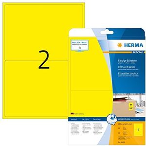 Herma 4496 etiketten 199,6 x 143,5 A4 40 stuks geel