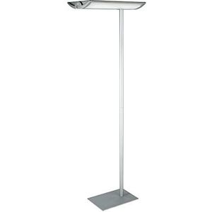 Maul Kantoor staande lamp MAULavior, 4 x 14 watt, direct licht, hoogte 190 cm, zilver, 8256095