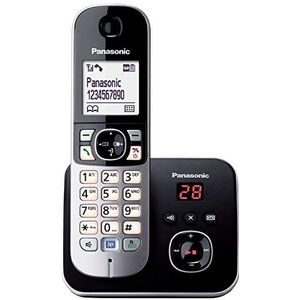 Panasonic KX-TG6824GA DECT draadloze telefoon met antwoordapparaat, zwart/zilver