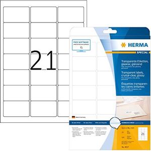 Herma Special A4 63,5 x 38,1 mm, transparant, kristal, transparant, etiket (525 stuks)