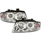 Audi - Diederichs 1017480 - Koplampen Set - Chroom - Rond - Met Navigatielicht