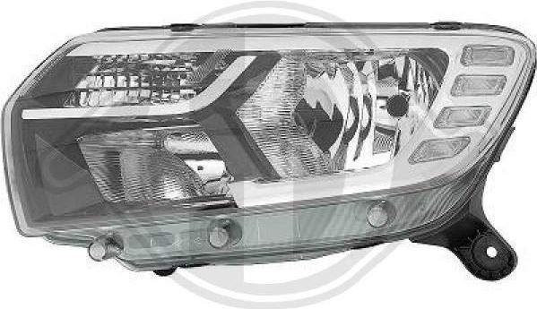DIEDERICHS Koplampen DACIA 4456181 260603795R,260604218R,260605665R Koplamp