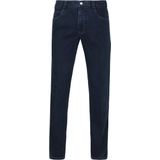 Meyer - Jeans Broek Diego - Donkerblauw - Katoen met Elastaan - Regular-fit