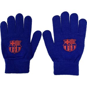 FC Barcelona – handschoenen kinderen – One Size – Blauw – Acryl – Elastaan – Polyester – handschoenen - Cadeau