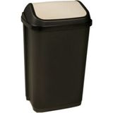 keeeper - Swantje - Vuilnisbak - Grafietgrijs - Kunststof - 50 l