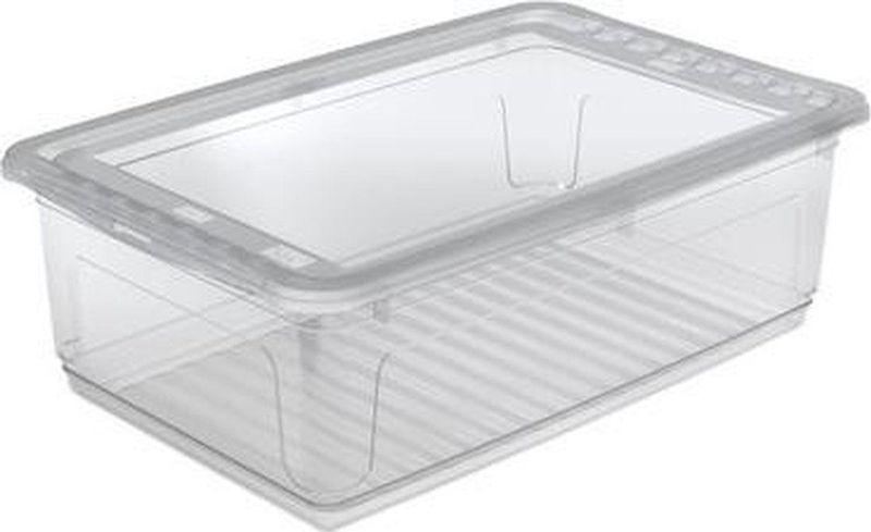 keeeper - Bea - Opbergdoos - Transparant - 30 l, Air Control System, Stapelbaar