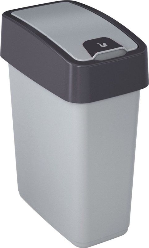 Afvalbak Met Flip Deksel 36x29x15 - 10 L Magne Grijs Keeeper 10603