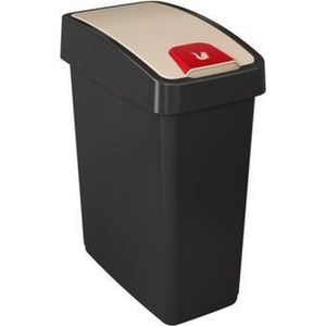 Keeeper Premium Afvalba - Vuilnisbak met Klepdekse - Soft-touc - 25  - Magn - Grafietgrijs