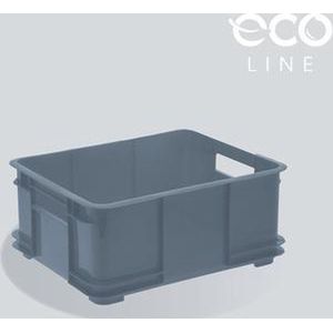 keeeper Bruno Eco Line, opbergmanden met handgrepen, Euro-Box L, Procyclen, 20,5 l, eco-grijs
