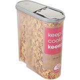 keeeper Jean opbergpot voor droge voorzieningen, scharnierend deksel, 2,6 l, polypropyleen, 21,5 x 9,5 x 24 cm, Nordic Grey