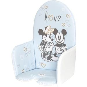 keeeper Mickey kussen voor kinderstoel, universeel voor hoge stoelen, met klittenbandsluiting, Lena, blauw (Cloudy Blue)