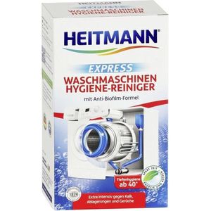 HEITMANN Express wasmachinereiniger – Ontkalker voor wasmachine – Verwijdert kalk, vetresten en geuren - 250g