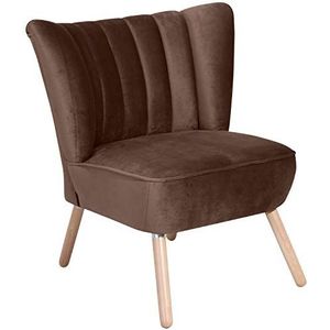 Max Winzer Fauteuil Alessandro fluweel velours bruin